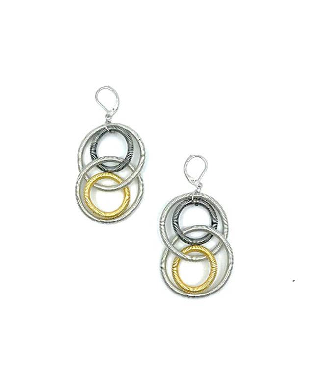 Sea Lily: Multi Large Wire Loop Earring