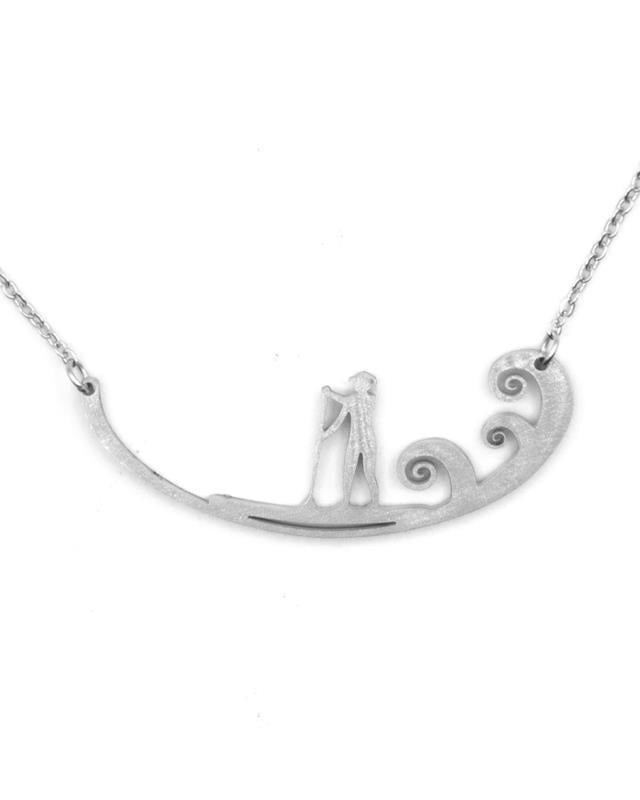 Close2URHeart: Paddleboard Stainless Steel Necklace