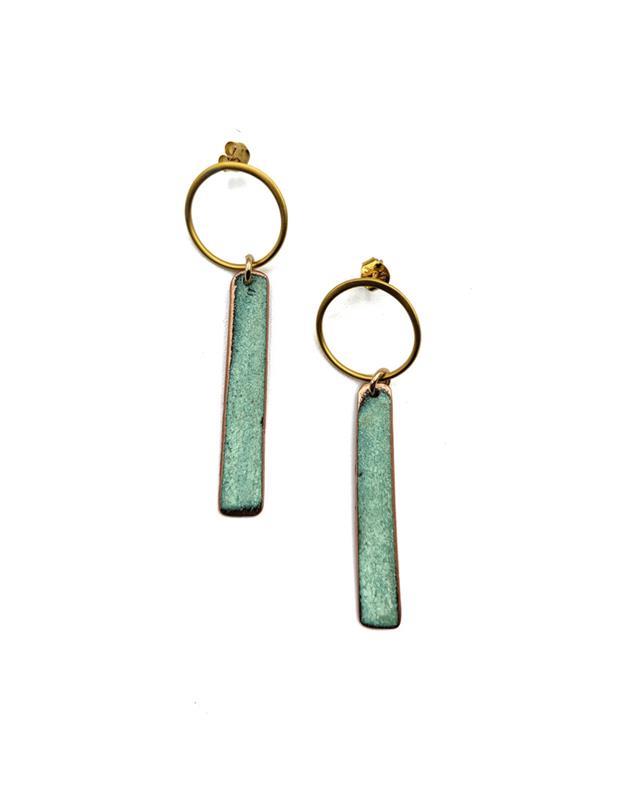 Elizabeth Costigan: SW Long Patina Earring