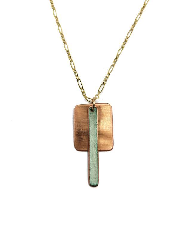 Elizabeth Costigan: Bold Echia Patina Copper Necklace