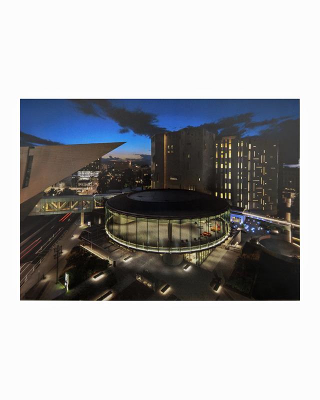James Florio: Martin Building at Night Notecard Set