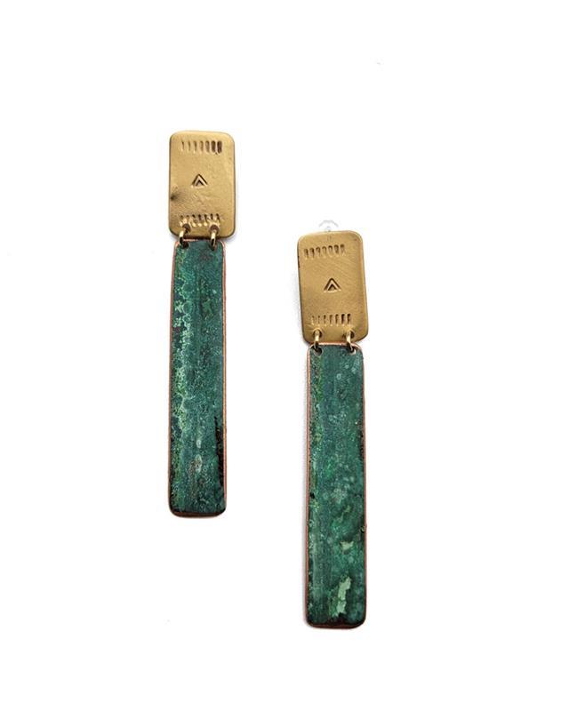 Elizabeth Costigan: Bala Studs Patina Earring
