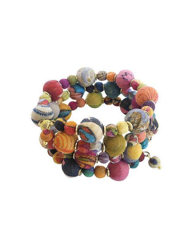 WorldFinds: Winding Kantha Bauble Bracelet