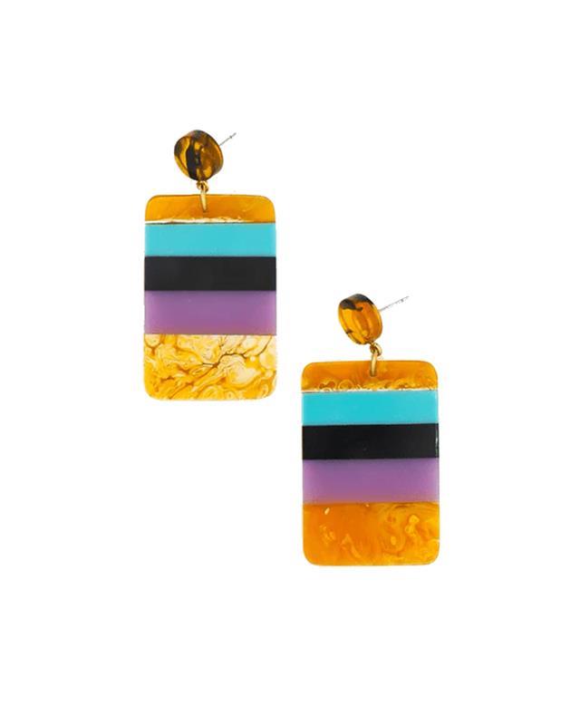 Fair Anita: Mod Resin Color Block Earrings