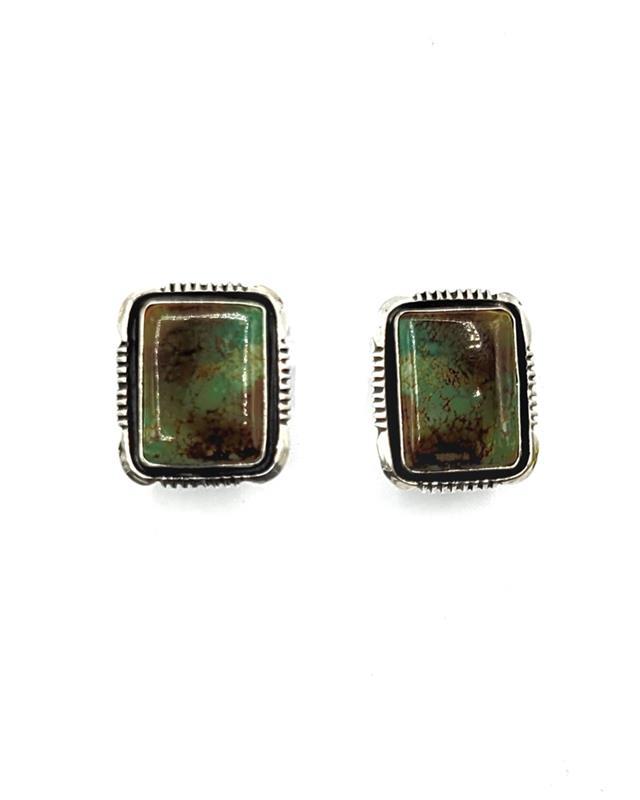 Will Denetdale: Royston Turquoise Square Earrings