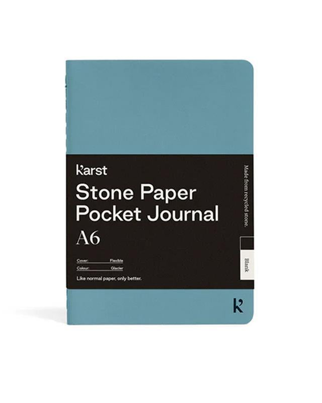 A6 Blank Pocket Stone Paper Journal - Multiple Colors