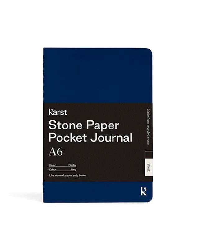 A6 Blank Pocket Stone Paper Journal - Multiple Colors