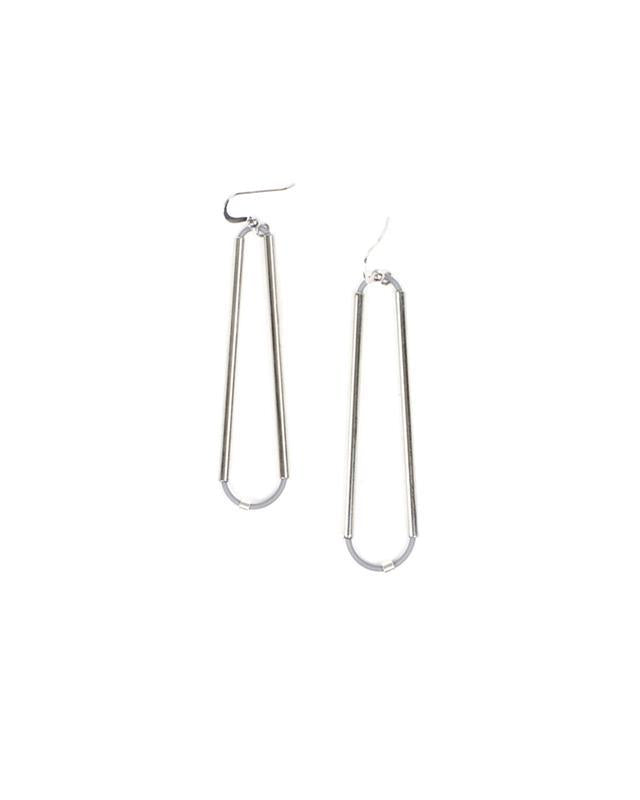 Ellesanti:Parentesi Shiny Rhodium Earrings