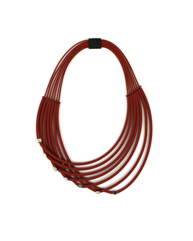 Ellesanti: Afrika+ Rosso Pastello Rubber Necklace