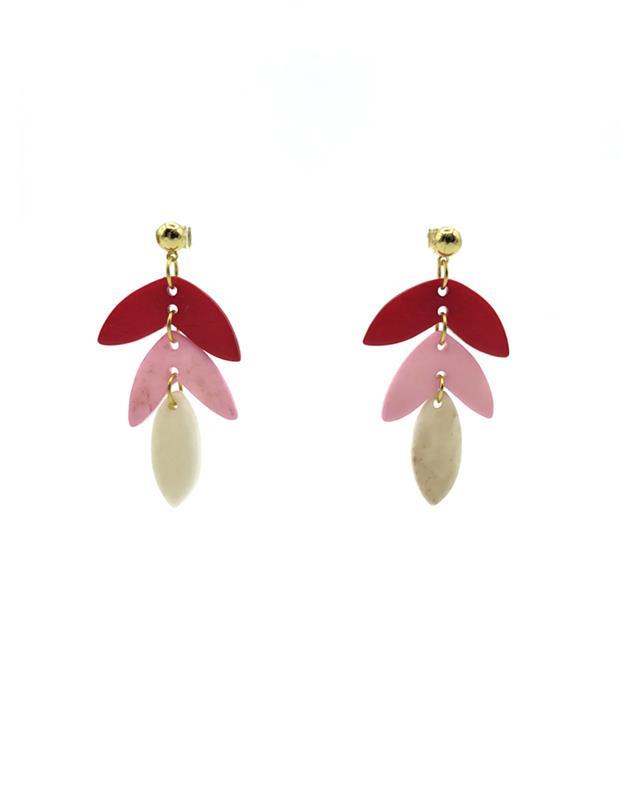 Fair Anita: Pink Caladium Bone Earrings
