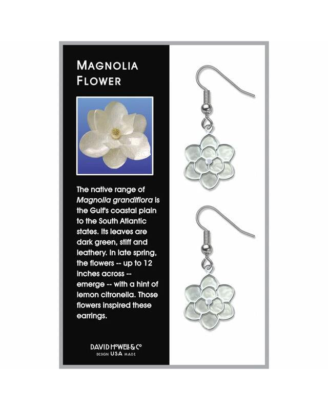 Magnolia Flower Earrings