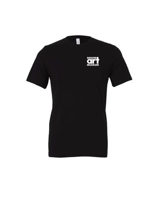 Black T-Shirt with white DAM Logo on top right corner