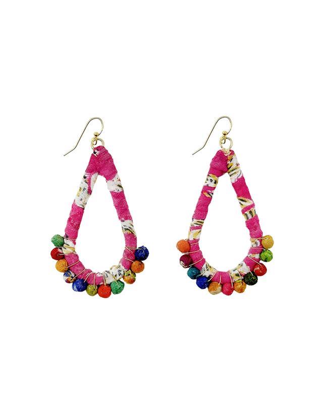 WorldFinds: Wrapped Kantha Teardrop Earrings