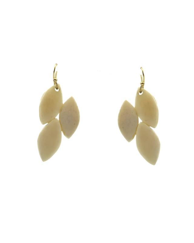Fair Anita: Bone Leaf Earrings