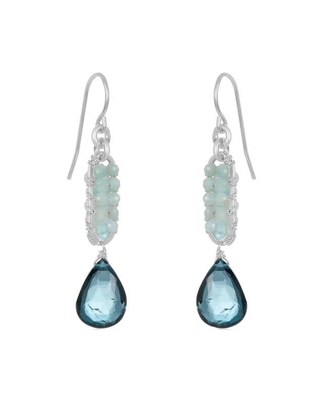 Mabel Chong: Polina Aqua Drop Earrings