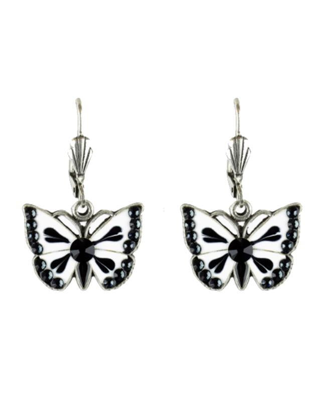 Madeiran Crystal Butterfly Leverback Earrings