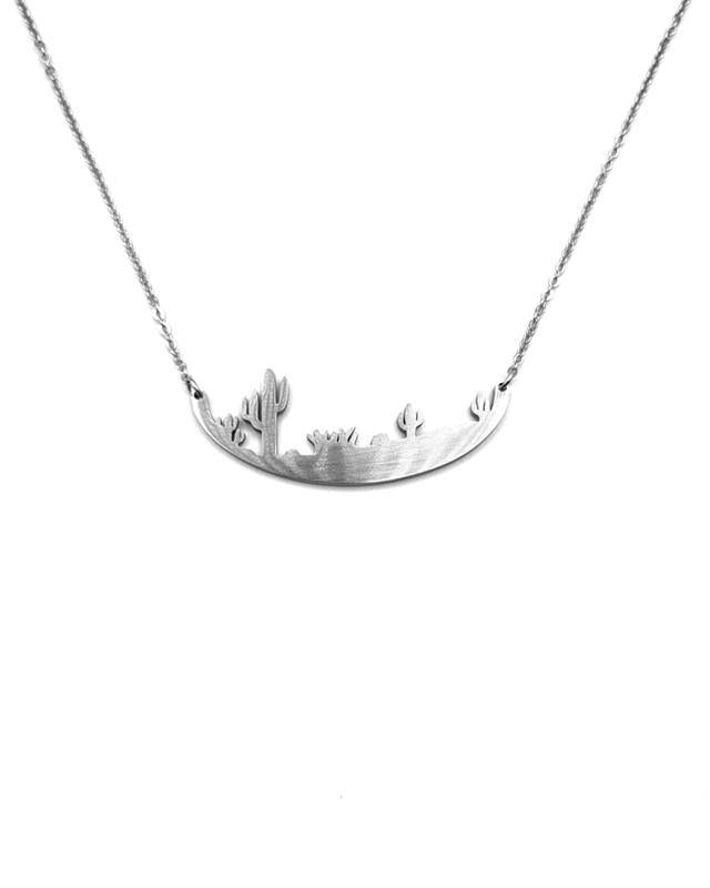 Close2URHeart: In The Wind Saguaro Stainless Steel Necklace