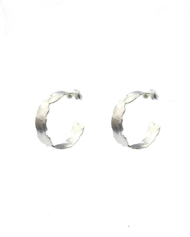 Mira Satin Silver Earrings