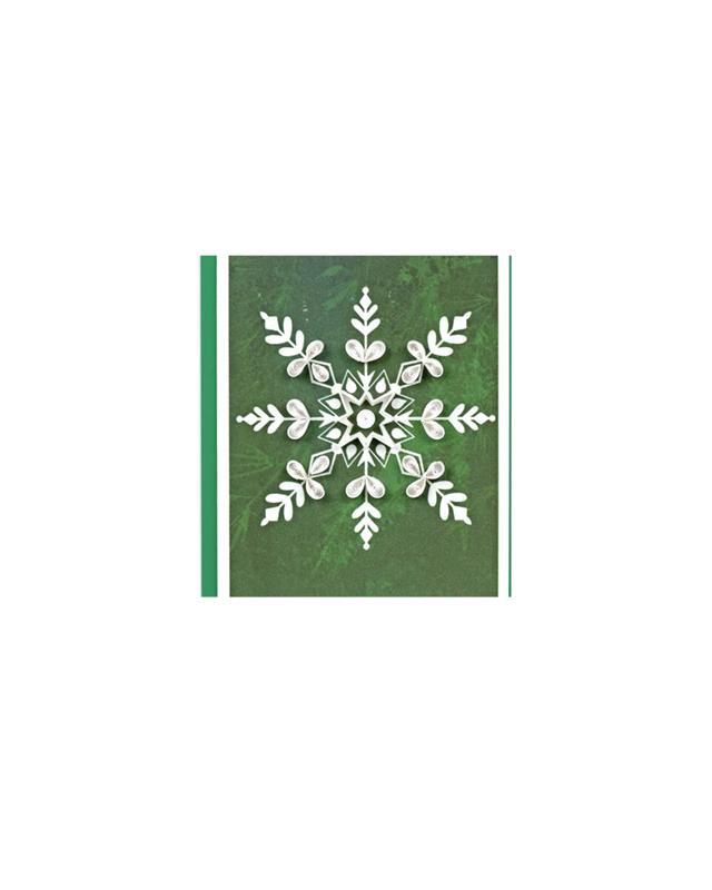 Snowflake on Pine Gift Enclosure Mini Quilling Card