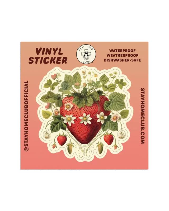 Strawberry Valentine Vinyl Sticker