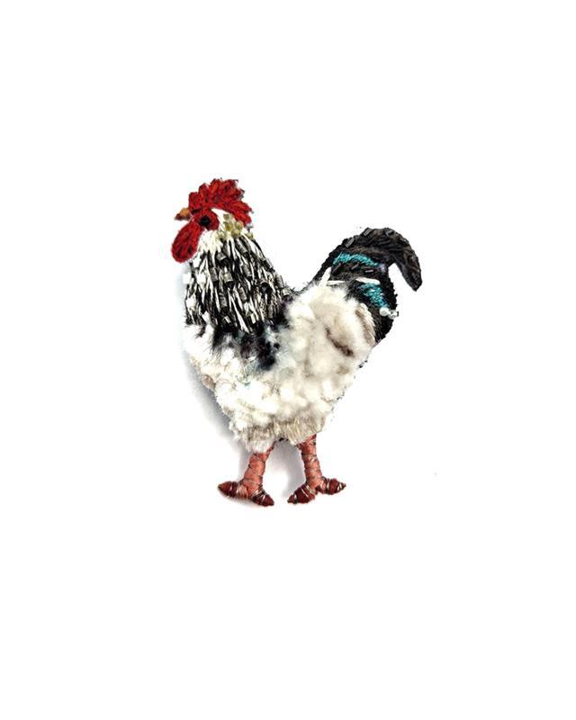 Light Sussex Chicken Brooch