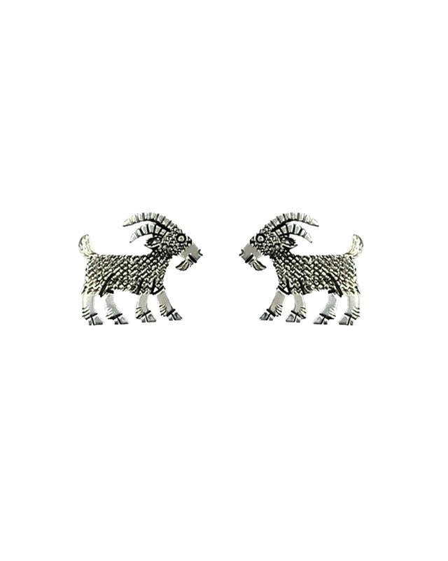 Sterling Silver Goat Navajo Earrings