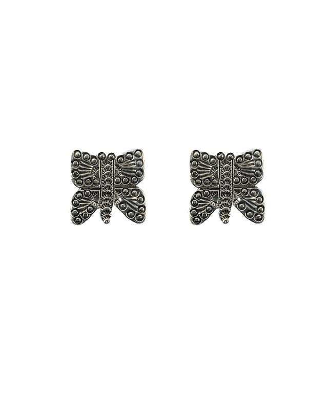 Sterling Silver Butterflies Navajo Earrings