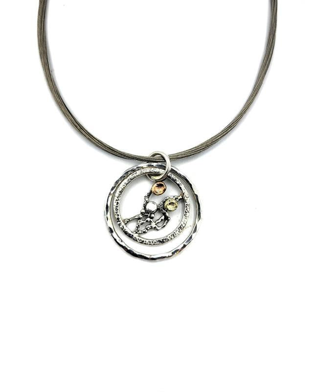 Tamara Kelly: Pebble Twig Circle Necklace