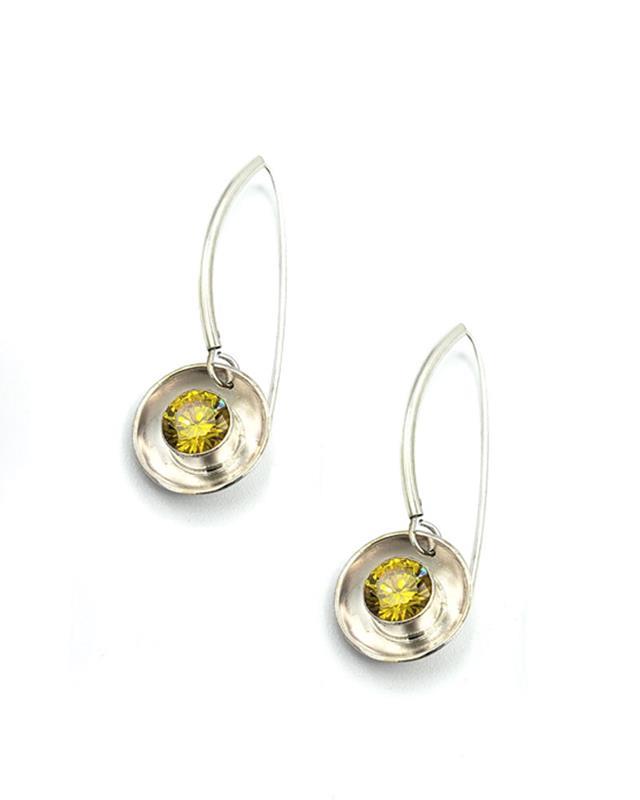 Tamara Kelly: Yellow CZ Pebbles On The Beach Earrings