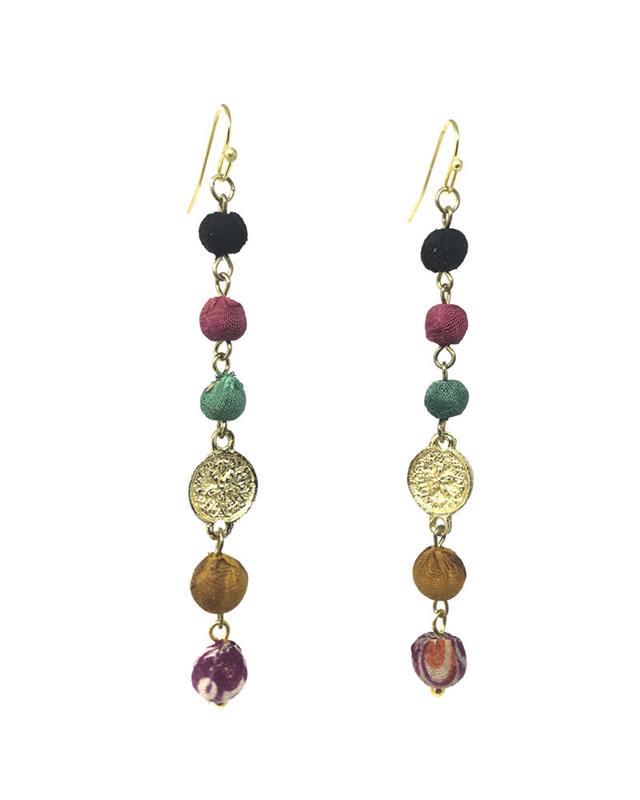 WorldFinds: Kantha Raindrop Earring
