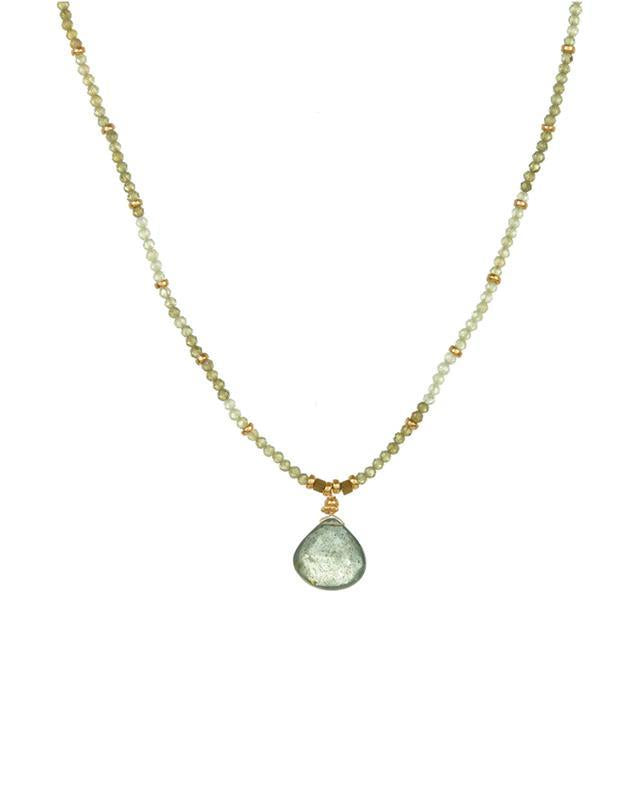 Mabel Chong: Burmese in Moss Aqua Necklace