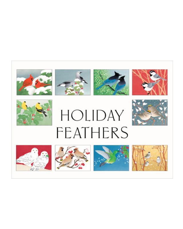 Holiday Feathers Assorted Boxed Cards