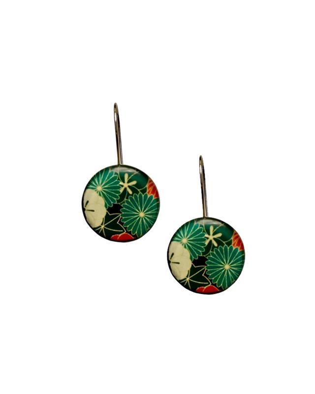 Origin Jewelry: Teal Kimono Round Earring