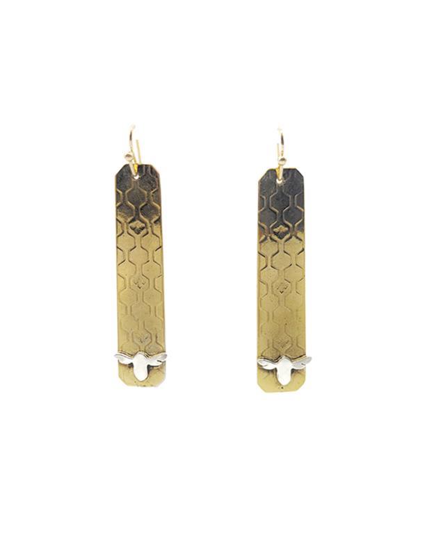 Pattie Parkhurst: Queen Bee Long Dangle Goldplated Earring