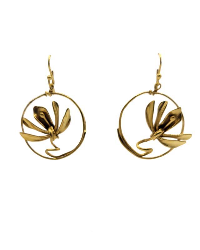 Pattie Parkhurst: Lavish Lotus Gold Plated Earring