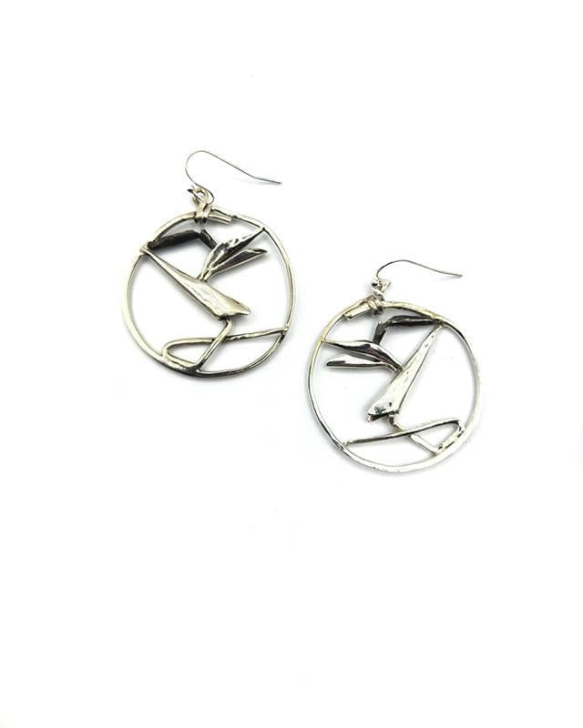 Pattie Parkhurst: Birds of Paradise Silver Earring