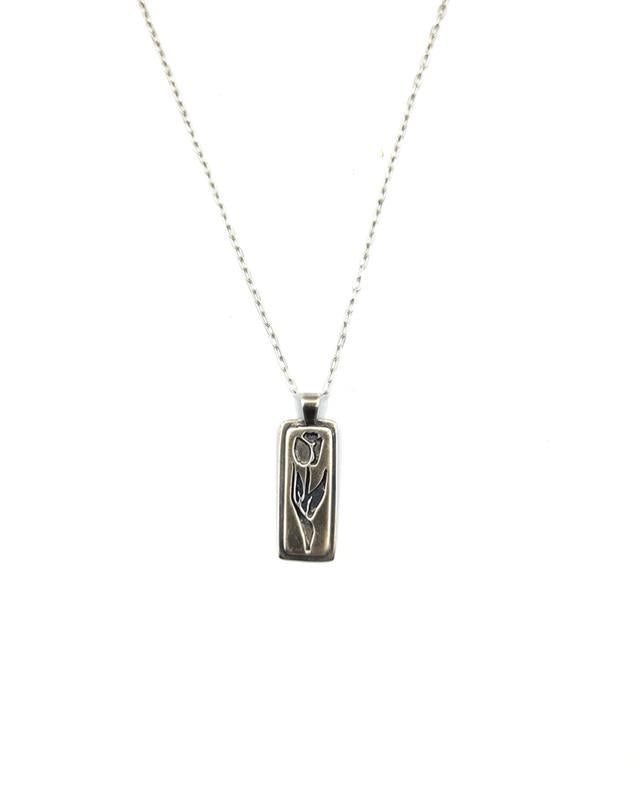 Pattie Parkhurst: Tulip Sterling Silver Silhouette Necklace
