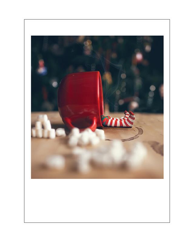 Elf Hot Chocolate Individual Holiday Card
