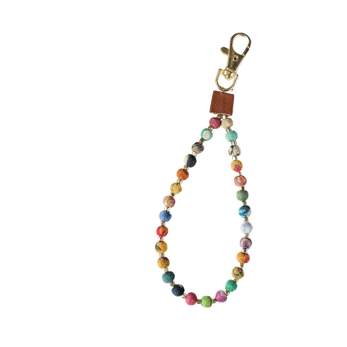 Kantha Beaded Loop Keychain Clip