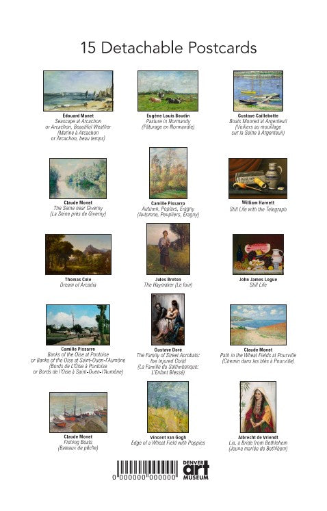 Denver Art Museum 19th Century American &amp; European Art Set of 15 Postcards
