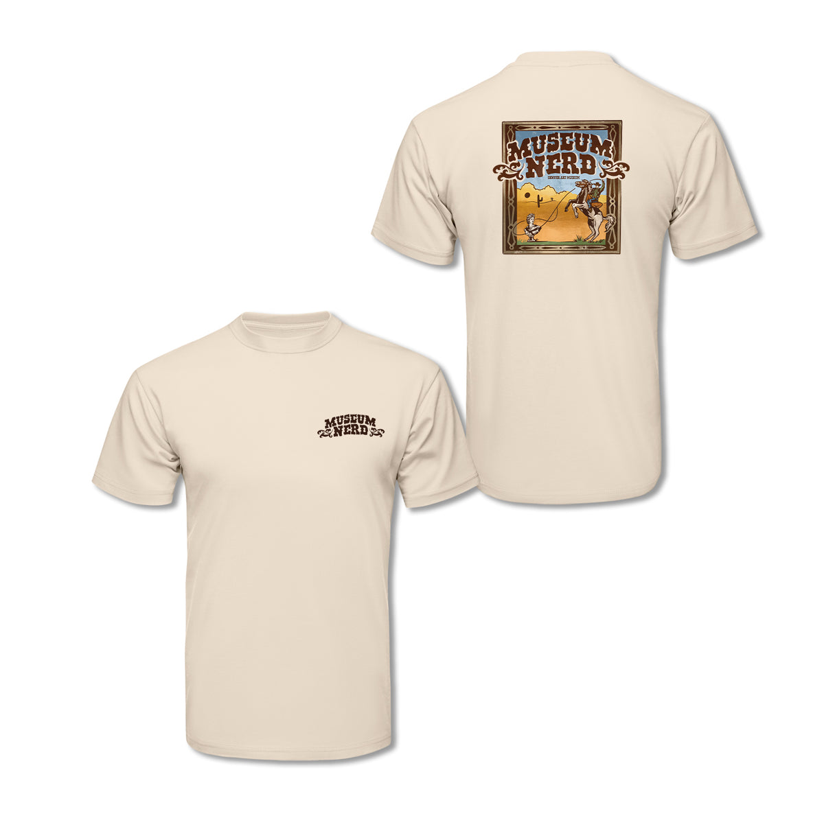 Museum Nerd Western Denver Art Museum Tan T-shirt