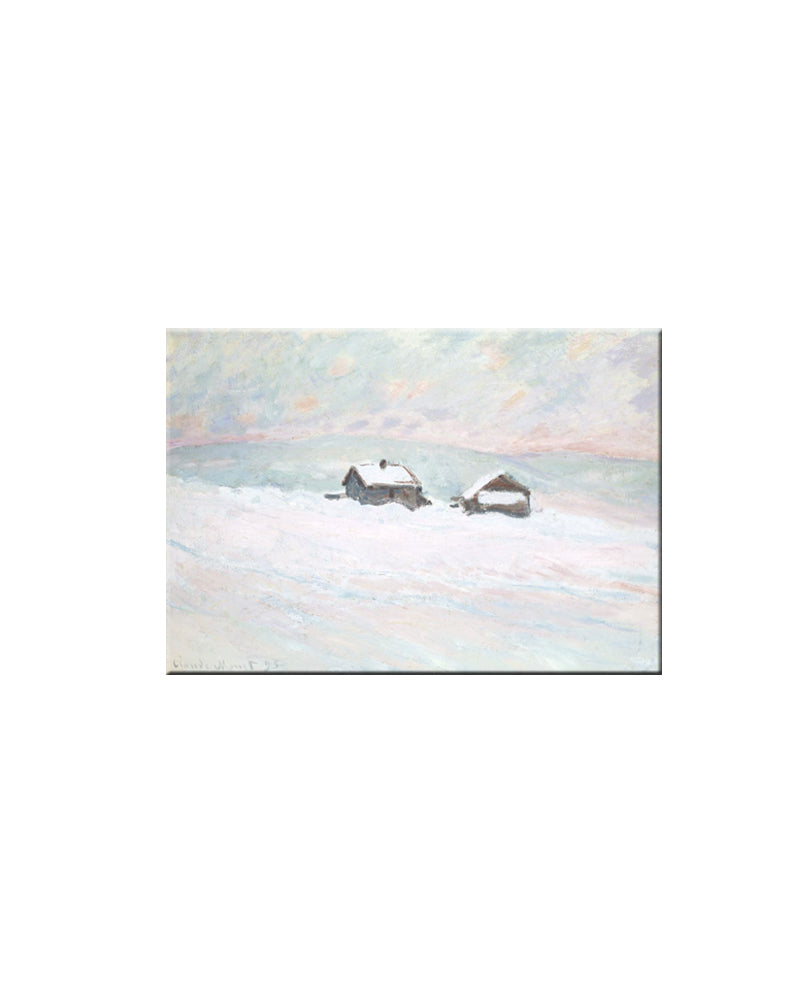 Claude Monet: The Houses In Snow Magnet