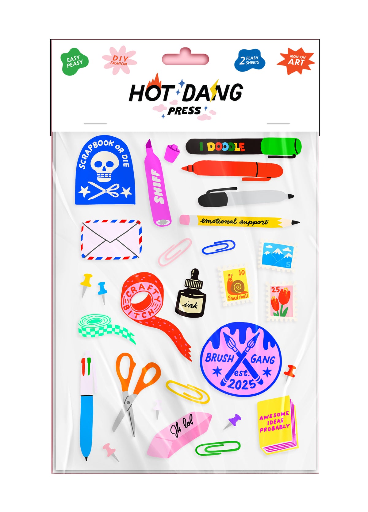 Stationery Addict Iron On Sheet Set
