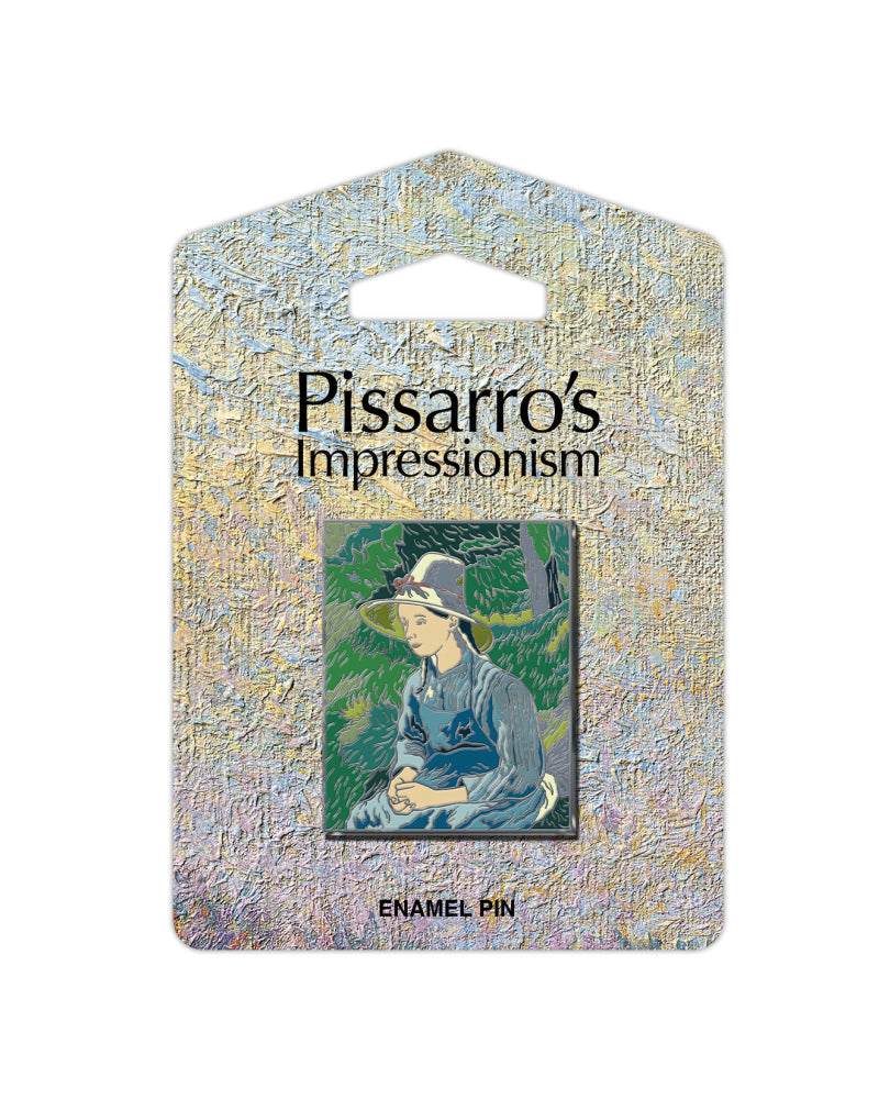 Peasant Girl with Hat Pissarro Enamel Pin