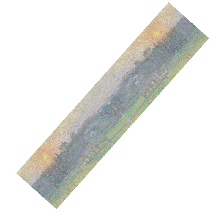 Long View of Bazincourt, Sunset Pissarro Silk Chiffon Scarf
