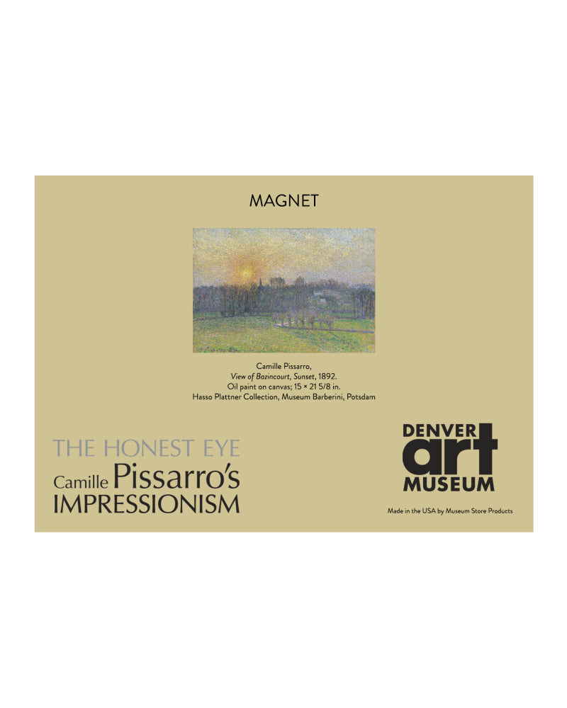 Camille Pissarro: View of Bazincourt, Sunset Carded Magnet