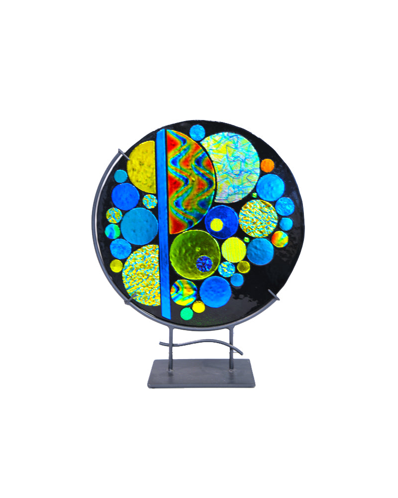 The Cosmos Round Dichroic Glass In Metal Frame