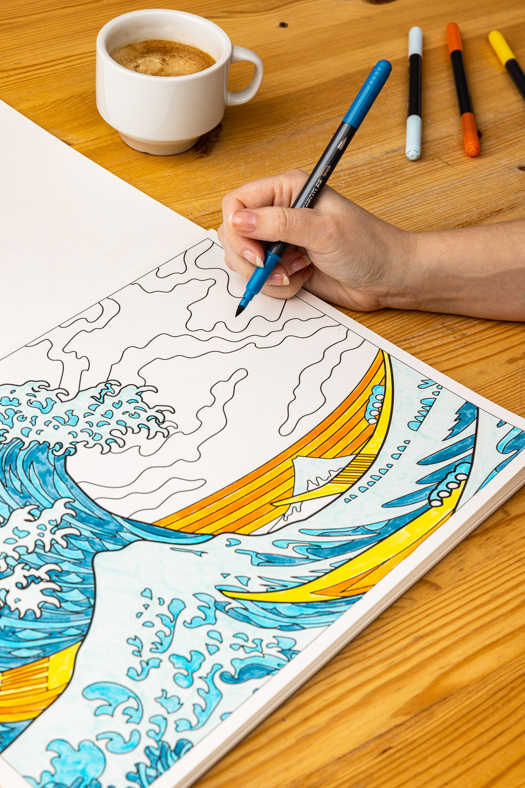 Hokusai Coloring Book