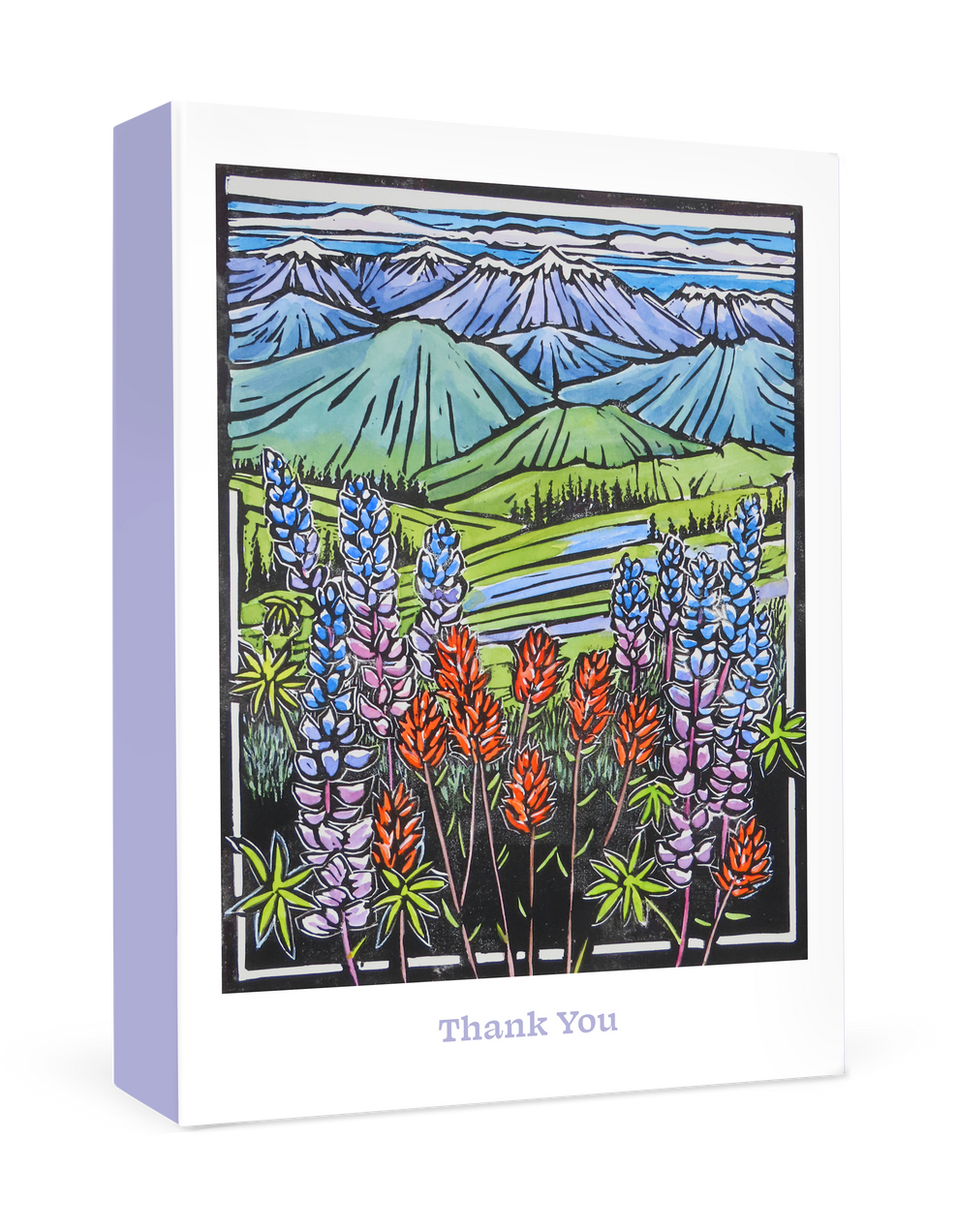 Molly Hashimoto: Paintbrush and Lupine Boxed Thank You Cards