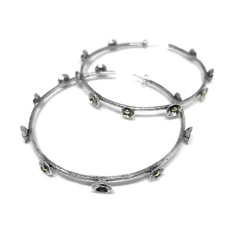 Textured Pod Hoop Earring